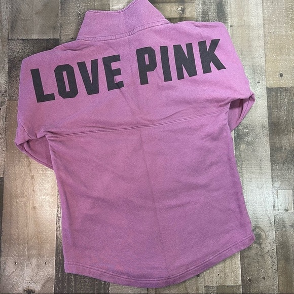 VS PINK French Terry 1/4 Snap Pullover XS - Picture 7 of 10
